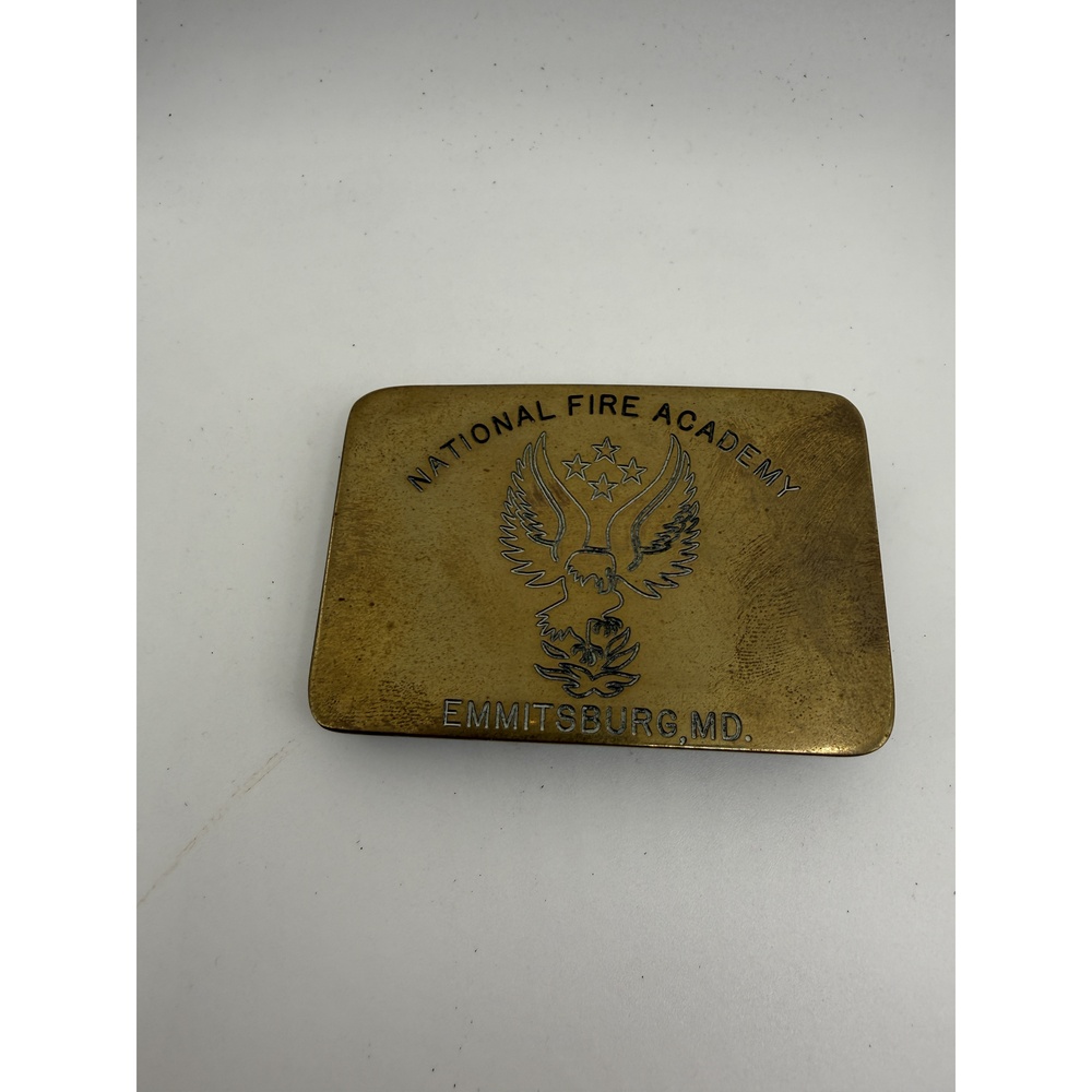 Vintage National Fire Academy Emmitsburg MD Belt Buckle